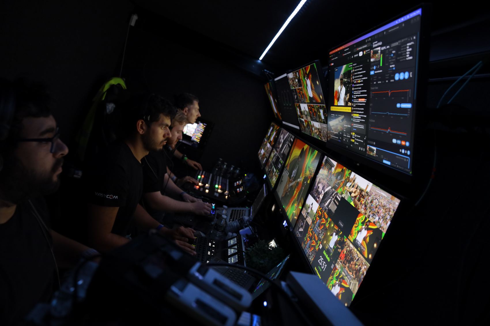 dwmedia crew running a multi-camera gallery